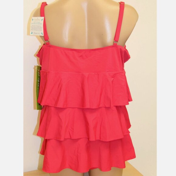 New Fit 4u Swimsuit Tankini 2 pc set Sz 22W New Rouge - Picture 4 of 4